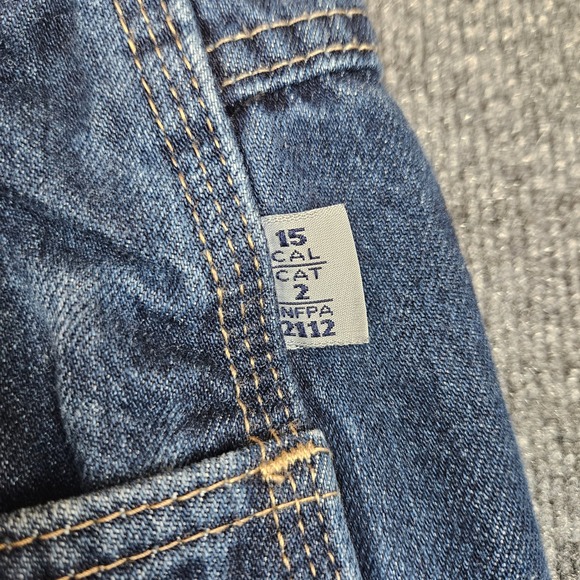 Tyndale FR Flame Resistant Jeans 46x30 CAT 2 Dark Wash Workwear Utility READ - Picture 12 of 14